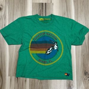 Aviator Nation Green Miami FL Graphic Tee